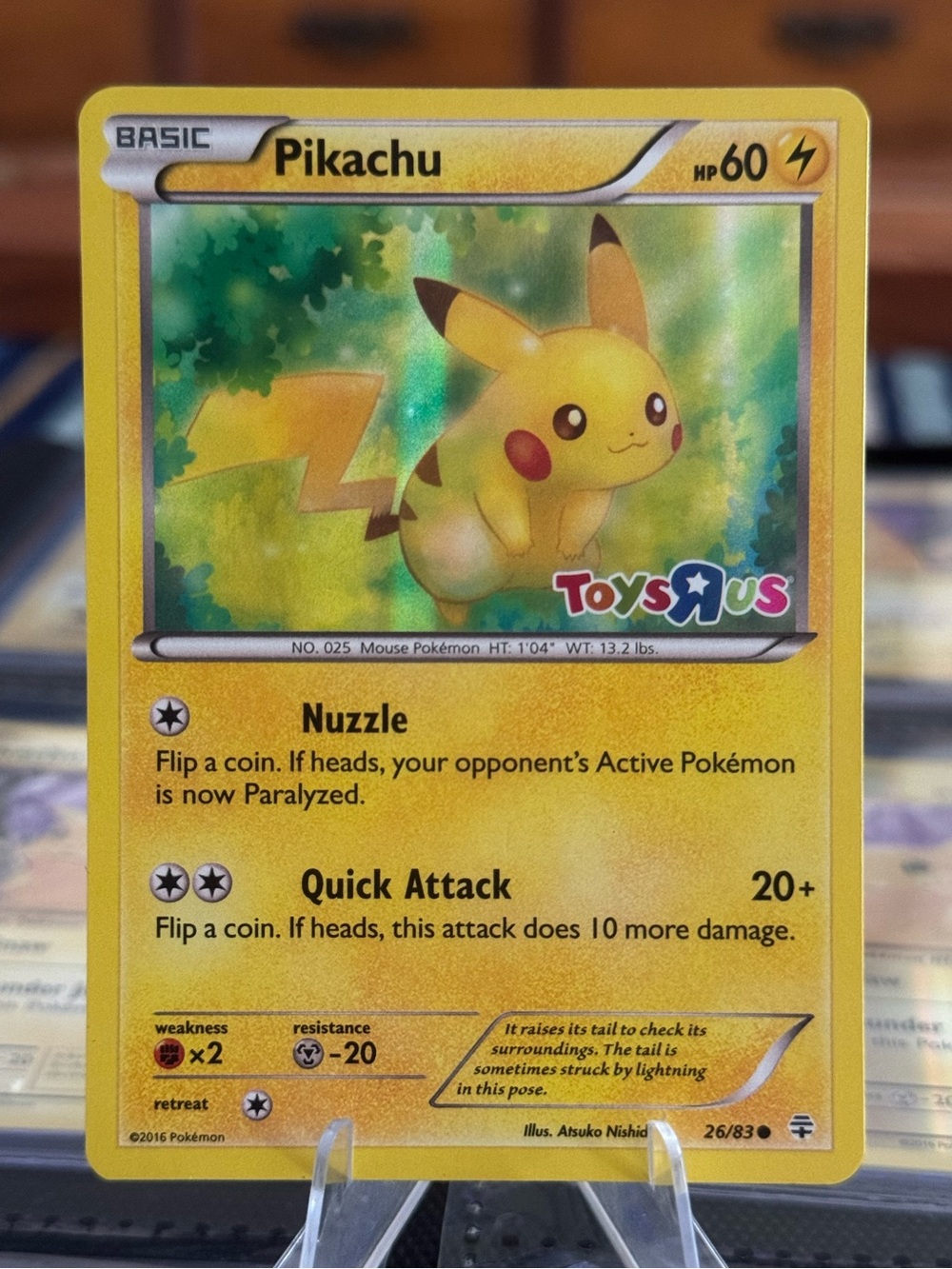 Pokemon Pikachu Toys R Us 2016 Stamped Holo Promo